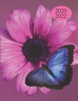 2020-2022 3 Year Planner Butterflies Monthly Calendar Goals Agenda Schedule Organizer