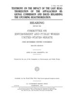 Testimony on the Impact of the Last Reauthorization of the Appalachian Regional Commission and Issues Regarding the Upcoming Reauthorization