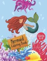 Mermaid Coloring Book Girls 6-8