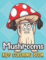 Mushrooms Kids Coloring Book