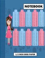 1/2 Inch Grid Paper Notebook