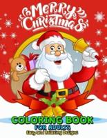 Merry Christmas Coloring Books for Adults Easy and Relaxing Design
