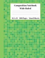 Composition Notebook Wide Ruled Lined Sheets