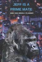 2020 / 2021 Two Year Weekly Planner For Jeff Name - Funny Gorilla Pun Appointment Book Gift - Two-Year Agenda Notebook