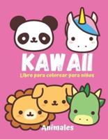 KAWAII Libro Para Colorear Para Niños. Animales.