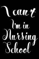 I Can't I'm In Nursing School