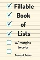 Fill-Able Book of Lists