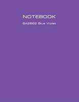 1 Subject College Ruled Notebooks With Design #8A2BE2 Blue Violet 8.5" X 11" 100 Sheets - Quality Paper Minimal Style for Journal Diary Work or Travel