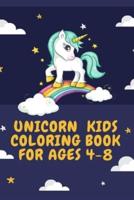Unicorn Kids Coloring Book for Ages 48