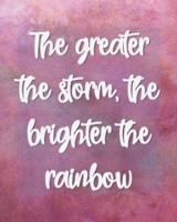 The Greater the Storm, the Brighter the Rainbow