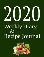 2020 Weekly Diary and Recipe Journal