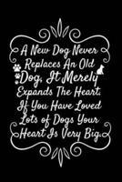 A New Dog Never Replaces An Old Dog, It Merely Expands The Heart. If You Have Loved Lots of Dogs Your Heart Is Very Big