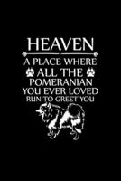 Heaven a Place Where All the Pomeranian You Ever Loved Run to Greet You