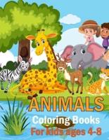 Animals Coloring Books For Kids Ages 4-8