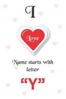 I Love Name Starts With Letter "Y"