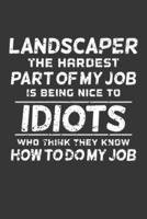 Landscaper The Hardest Part Of My Job Is Being Nice To Idiots Who Think They Know How To Do My Job