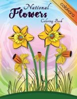 National Flowers Coloring Book