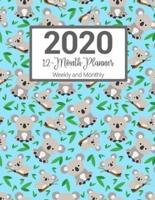 2020 12-Month Planner Weekly & Monthly