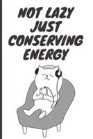 Not Lazy Just Conserving Energy