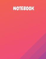 Dynamic Orange And Violent Cover Notebook - Blank Lined Notebook With 100 Pages