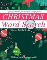 Christmas Word Search Puzzle Book for Adults Large Print