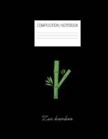 Zen Bamboo Composition Notebook