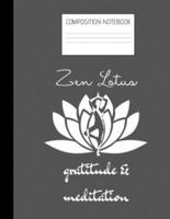 Zen Lotus Composition Notebook