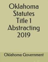 Oklahoma Statutes Title 1 Abstracting 2019