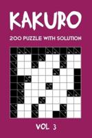 Kakuro 200 Puzzle With Solution Vol 3