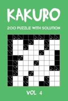 Kakuro 200 Puzzle With Solution Vol 4