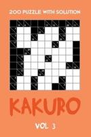 200 Puzzle With Solution Kakuro Vol 3