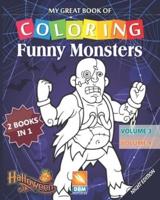 Funny Monsters - 2 Books in 1 - (Volume 3 + Volume 4) - Night Edition