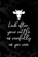 Look After Your Cattle As Carefully As You Can