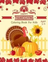 Thanksgiving Coloring Book for Kids Ages 2-5