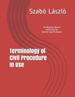 Terminology of Civil Procedure In Use