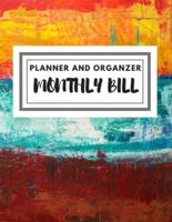 Monthly Bill Planner Organizer