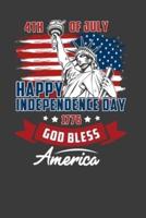 4Th Of July Happy Independence Day 1776 God Bless America
