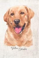 Yellow Labrador Dog Portrait Notebook