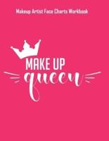 Make Up Queen - Makeup Artist Face Charts Workbook