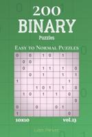 Binary Puzzles - 200 Easy to Normal Puzzles 10X10 Vol.13