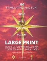 100 Large Print Bible Word Scramble Puzzles