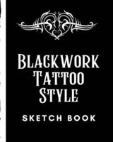 Black Work Tattoo Style Sketch Book