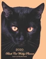 2020 Black Cat Weekly Planner And Cat Health Book
