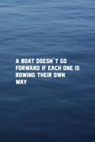 A Boat Doesn't Go Forward If Each One Is Rowing Their Own Way
