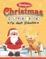 Unique Christmas Coloring Book for Adults Relaxation