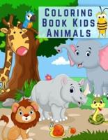 Coloring Book Kids Animals