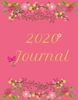 2020 Pink and Green Floral Notebook