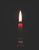 Red Candle Black Pages Notebook
