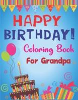 Happy Birthday Coloring Book for Grandpa