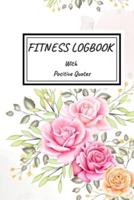 Fitness Logbook With Positive Quotes